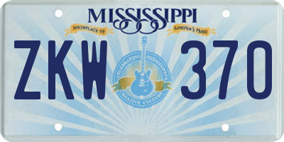 MS license plate ZKW370