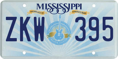 MS license plate ZKW395
