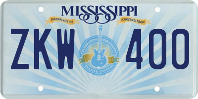MS license plate ZKW400