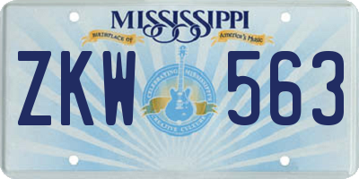 MS license plate ZKW563