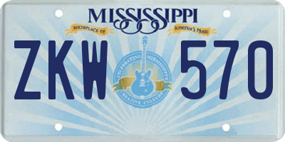 MS license plate ZKW570