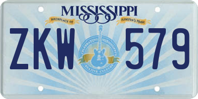 MS license plate ZKW579