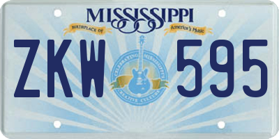 MS license plate ZKW595