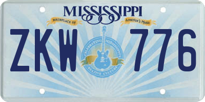 MS license plate ZKW776