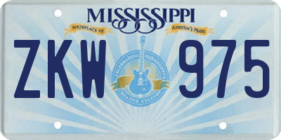 MS license plate ZKW975