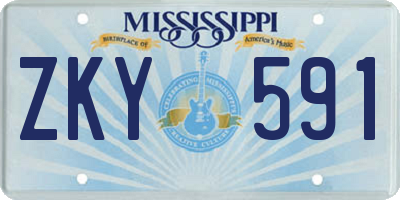 MS license plate ZKY591