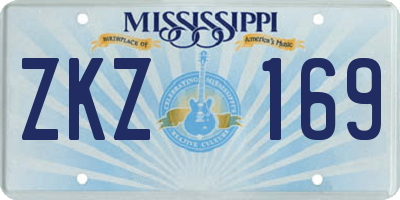 MS license plate ZKZ169