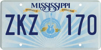 MS license plate ZKZ170