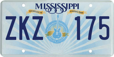 MS license plate ZKZ175