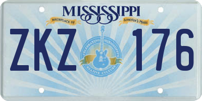 MS license plate ZKZ176