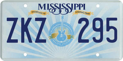 MS license plate ZKZ295