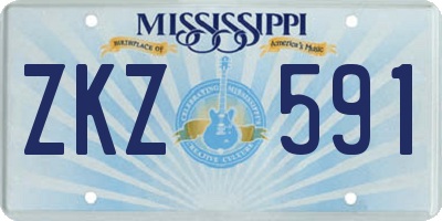 MS license plate ZKZ591