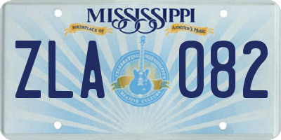 MS license plate ZLA082