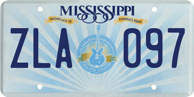 MS license plate ZLA097
