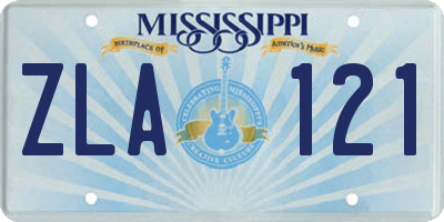 MS license plate ZLA121