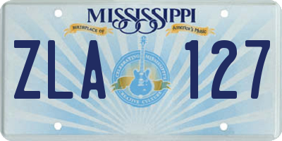 MS license plate ZLA127