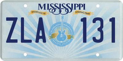 MS license plate ZLA131