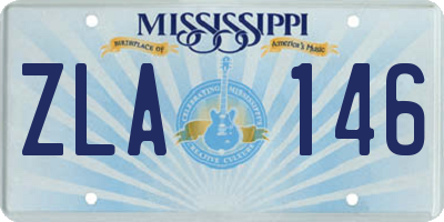 MS license plate ZLA146
