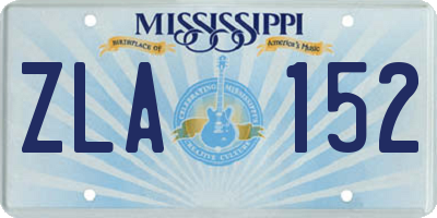MS license plate ZLA152