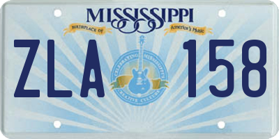 MS license plate ZLA158