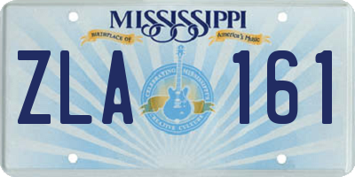 MS license plate ZLA161