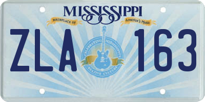 MS license plate ZLA163