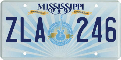 MS license plate ZLA246