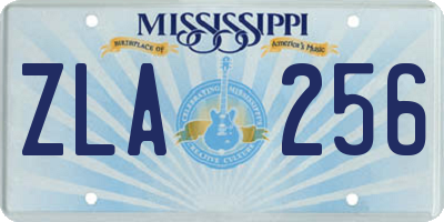 MS license plate ZLA256