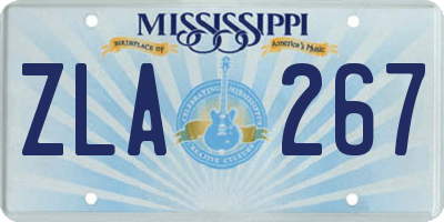 MS license plate ZLA267