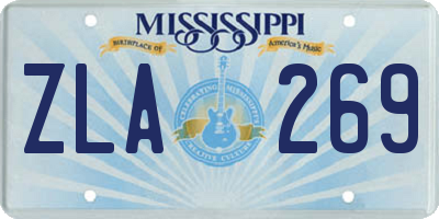 MS license plate ZLA269