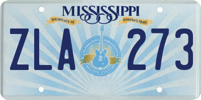 MS license plate ZLA273