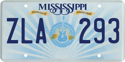 MS license plate ZLA293
