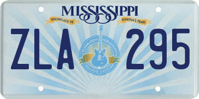 MS license plate ZLA295