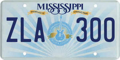 MS license plate ZLA300