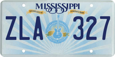 MS license plate ZLA327