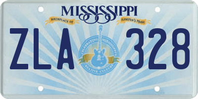 MS license plate ZLA328