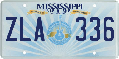 MS license plate ZLA336
