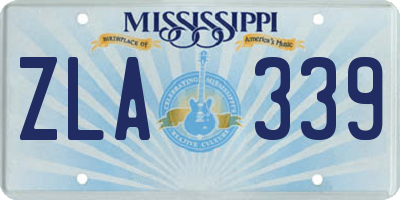 MS license plate ZLA339