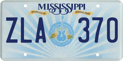 MS license plate ZLA370