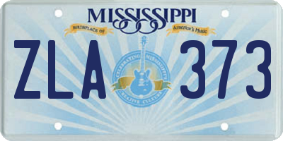 MS license plate ZLA373