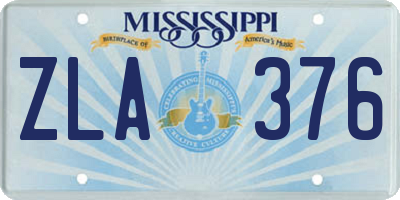 MS license plate ZLA376