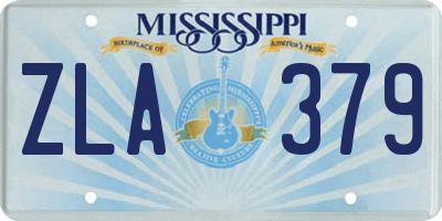 MS license plate ZLA379