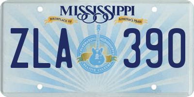 MS license plate ZLA390