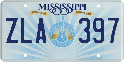 MS license plate ZLA397