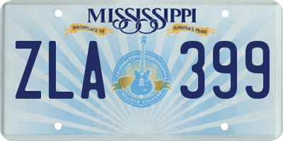 MS license plate ZLA399