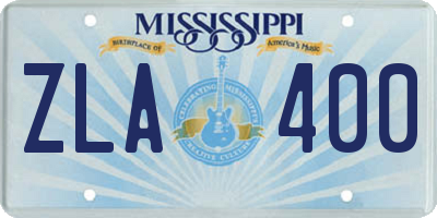 MS license plate ZLA400