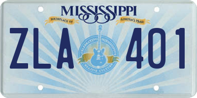 MS license plate ZLA401