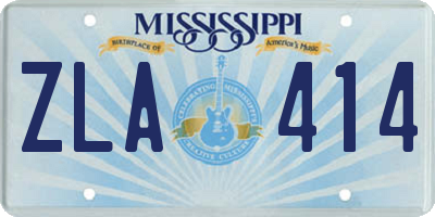 MS license plate ZLA414
