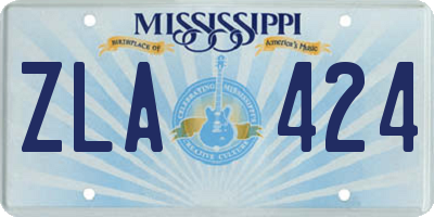 MS license plate ZLA424