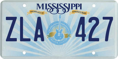MS license plate ZLA427